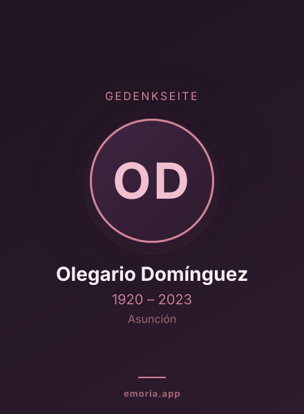 Gedenkportrait von Olegario Domínguez