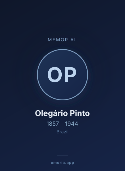 Memorial portrait of Olegário Pinto