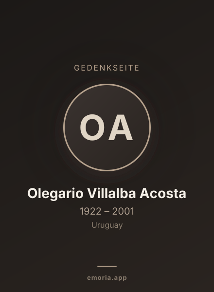 Gedenkportrait von Olegario Villalba Acosta