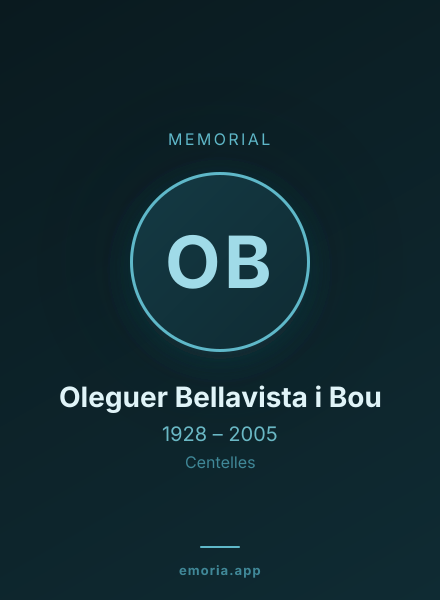 Memorial portrait of Oleguer Bellavista i Bou