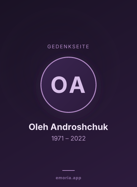 Gedenkportrait von Oleh Androshchuk