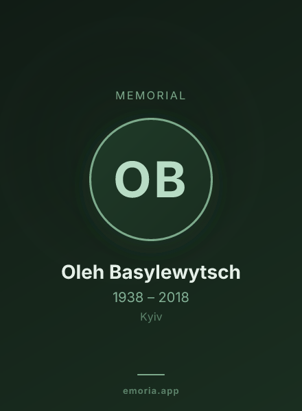 Memorial portrait of Oleh Basylewytsch