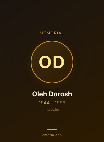 Memorial portrait of Oleh Dorosh