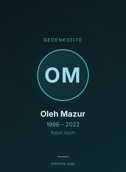Gedenkportrait von Oleh Mazur