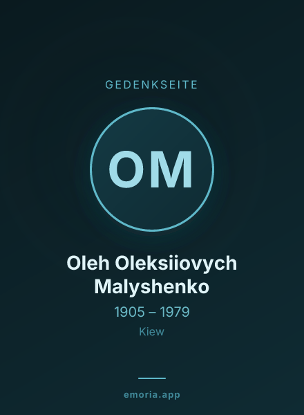 Gedenkportrait von Oleh Oleksiiovych Malyshenko