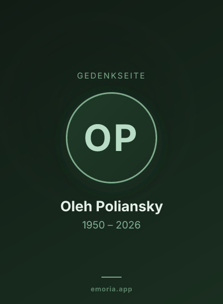 Gedenkportrait von Oleh Poliansky