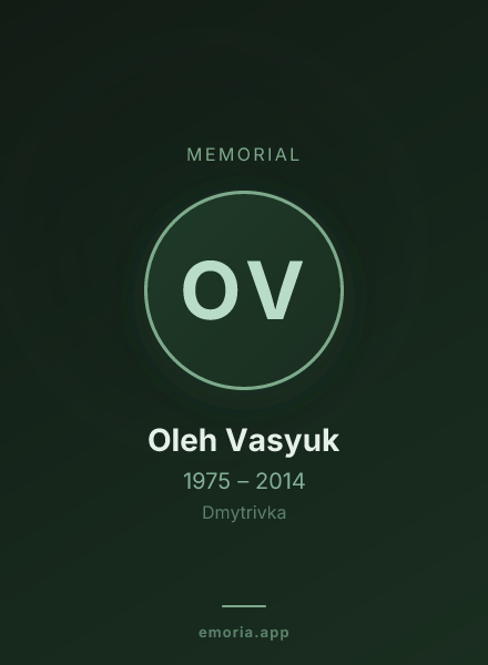Memorial portrait of Oleh Vasyuk