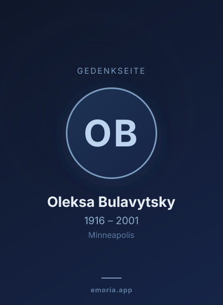 Gedenkportrait von Oleksa Bulavytsky