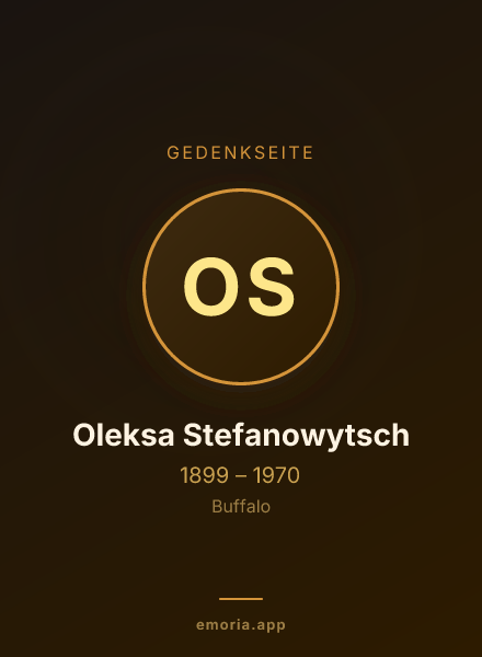 Gedenkportrait von Oleksa Stefanowytsch
