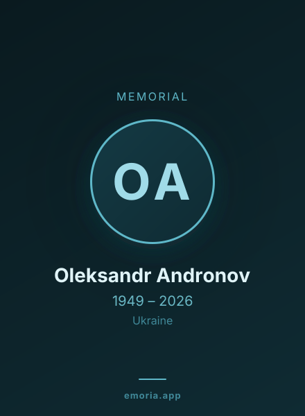 Memorial portrait of Oleksandr Andronov