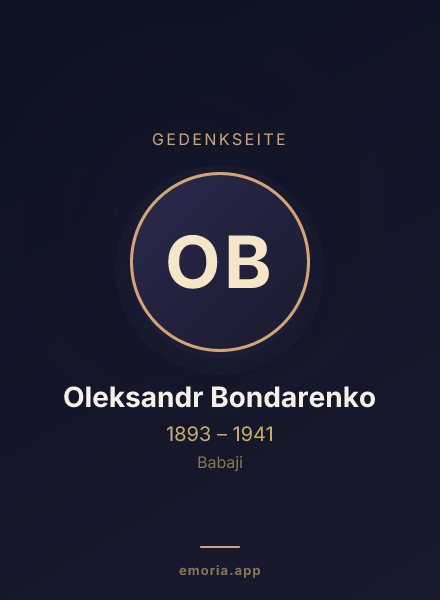 Gedenkportrait von Oleksandr Bondarenko