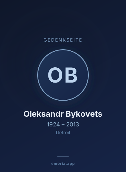 Gedenkportrait von Oleksandr Bykovets