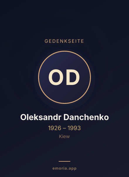 Gedenkportrait von Oleksandr Danchenko