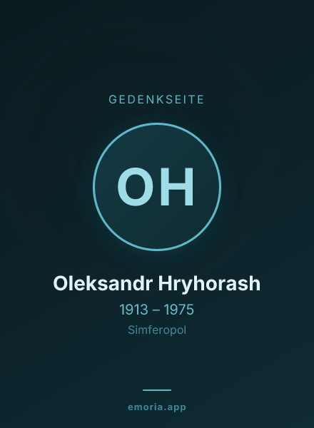 Gedenkportrait von Oleksandr Hryhorash