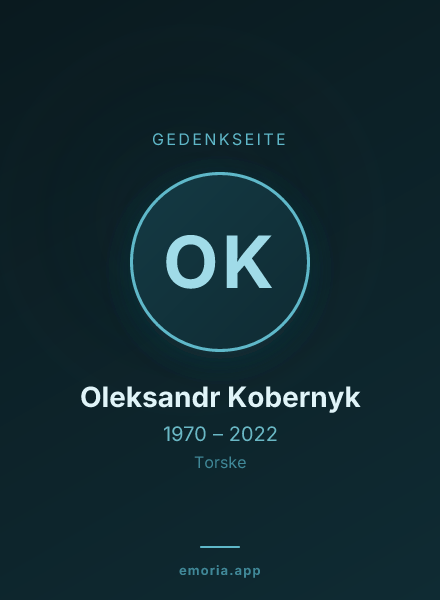 Gedenkportrait von Oleksandr Kobernyk