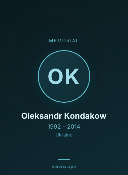 Memorial portrait of Oleksandr Kondakow