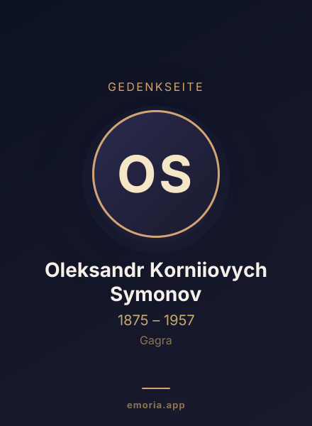 Gedenkportrait von Oleksandr Korniiovych Symonov