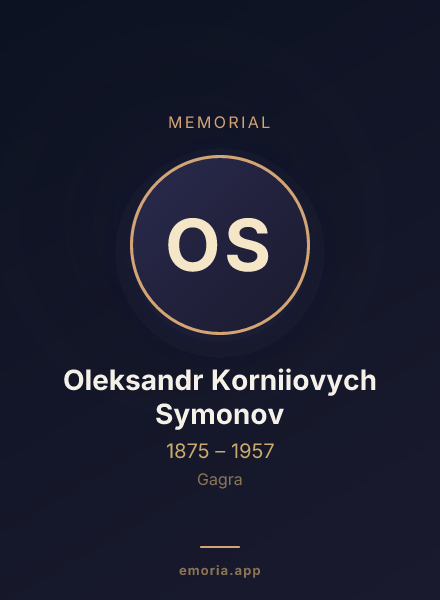 Memorial portrait of Oleksandr Korniiovych Symonov