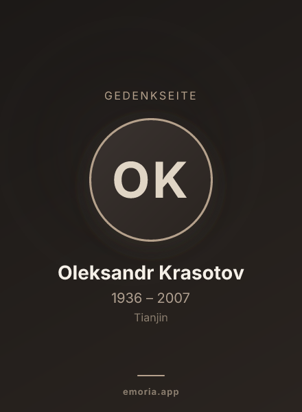 Gedenkportrait von Oleksandr Krasotov