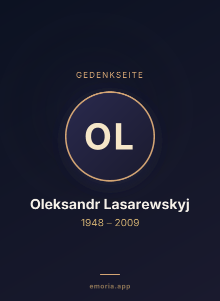 Gedenkportrait von Oleksandr Lasarewskyj