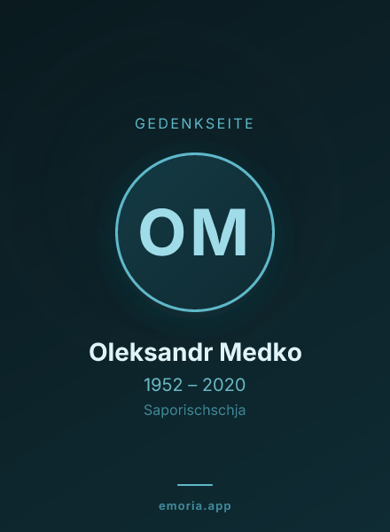 Gedenkportrait von Oleksandr Medko