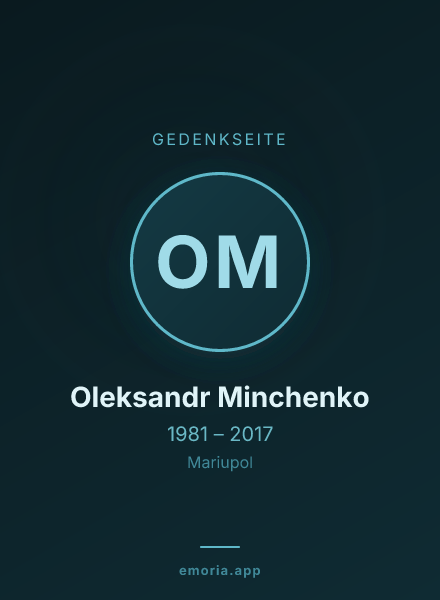 Gedenkportrait von Oleksandr Minchenko