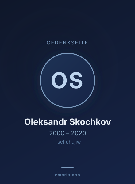 Gedenkportrait von Oleksandr Skochkov