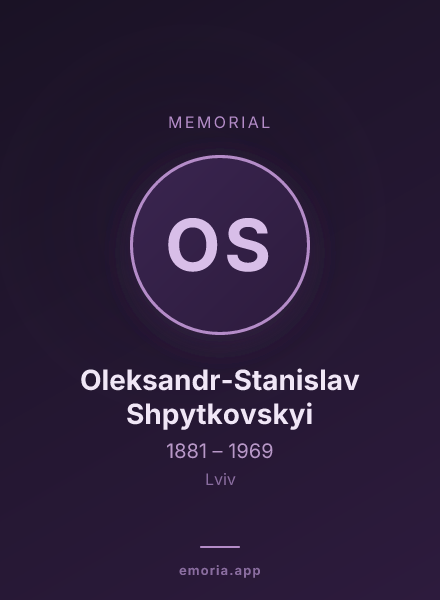 Memorial portrait of Oleksandr-Stanislav Shpytkovskyi