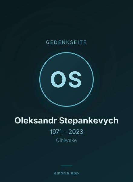 Gedenkportrait von Oleksandr Stepankevych