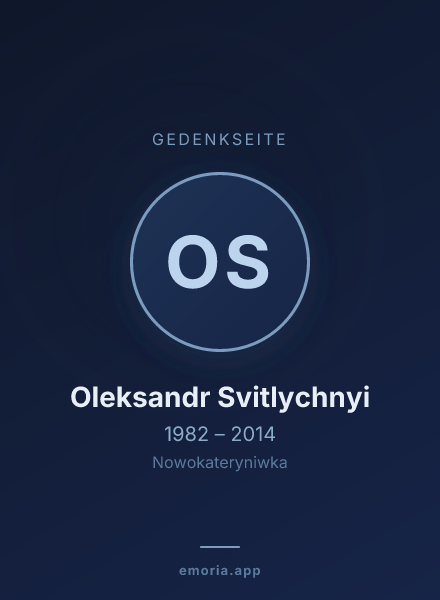 Gedenkportrait von Oleksandr Svitlychnyi