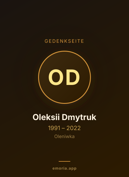 Gedenkportrait von Oleksii Dmytruk