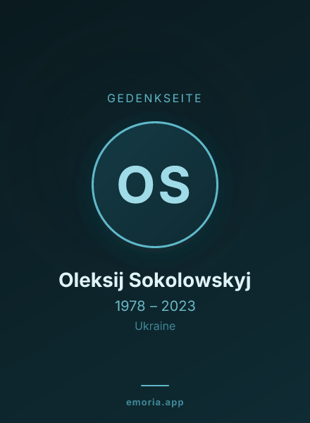 Gedenkportrait von Oleksij Sokolowskyj