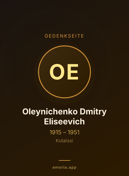 Gedenkportrait von Oleynichenko Dmitry Eliseevich