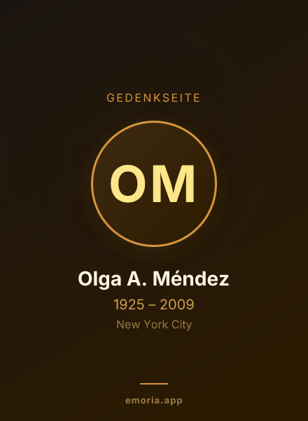Gedenkportrait von Olga A. Méndez