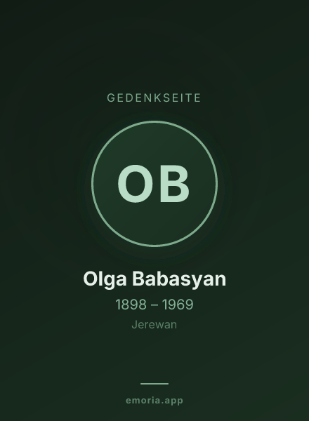 Gedenkportrait von Olga Babasyan