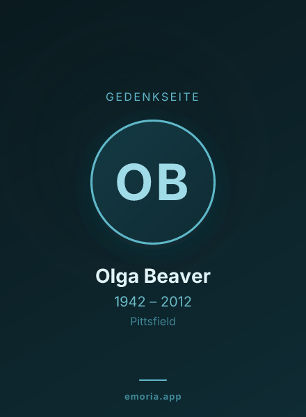 Gedenkportrait von Olga Beaver
