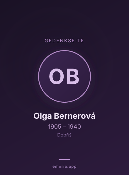 Gedenkportrait von Olga Bernerová