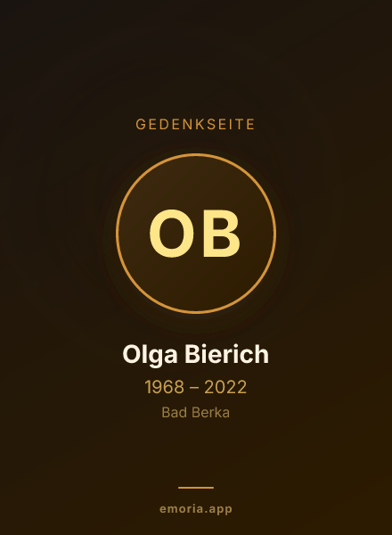 Gedenkportrait von Olga Bierich