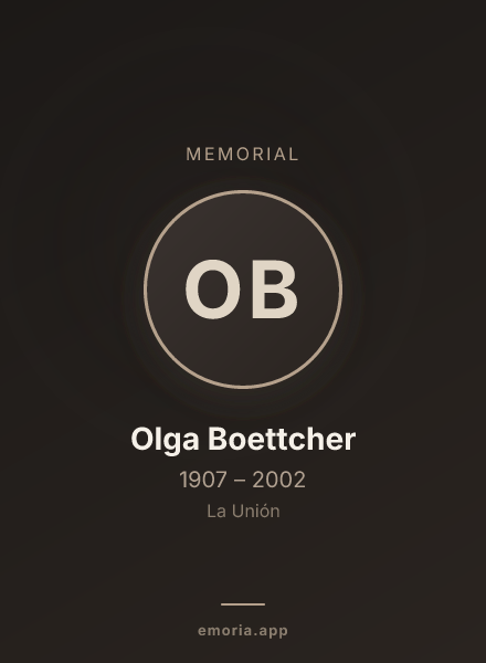 Memorial portrait of Olga Boettcher
