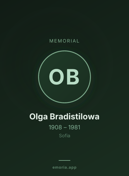 Memorial portrait of Olga Bradistilowa
