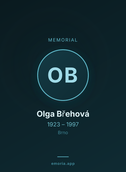 Memorial portrait of Olga Břehová
