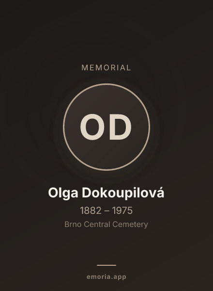 Memorial portrait of Olga Dokoupilová