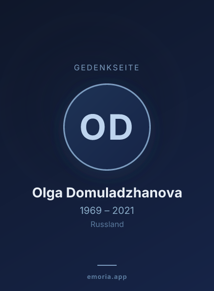 Gedenkportrait von Olga Domuladzhanova
