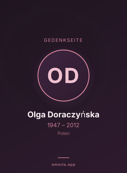 Gedenkportrait von Olga Doraczyńska