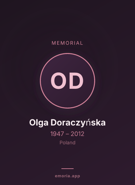 Memorial portrait of Olga Doraczyńska