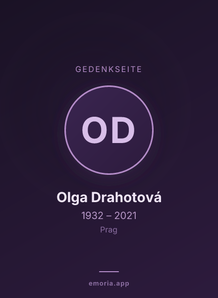 Gedenkportrait von Olga Drahotová