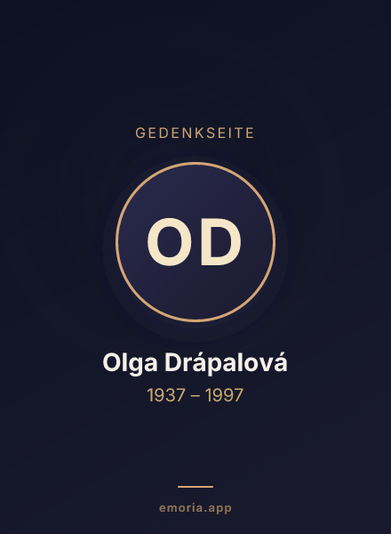 Gedenkportrait von Olga Drápalová