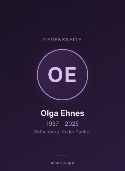 Gedenkportrait von Olga Ehnes