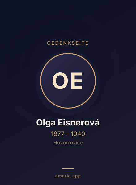 Gedenkportrait von Olga Eisnerová