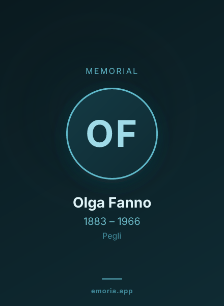 Memorial portrait of Olga Fanno